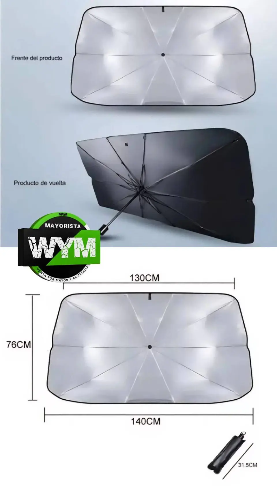 PARASOL DISEÑO PARAGUA 140 X 75CM. 1