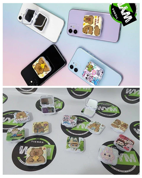  POP SOCKET LABUBU Y CAPYBARA 