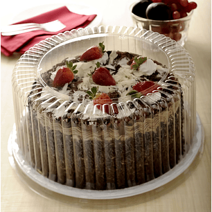 Porta Torta Alta base negra | 25,5cm