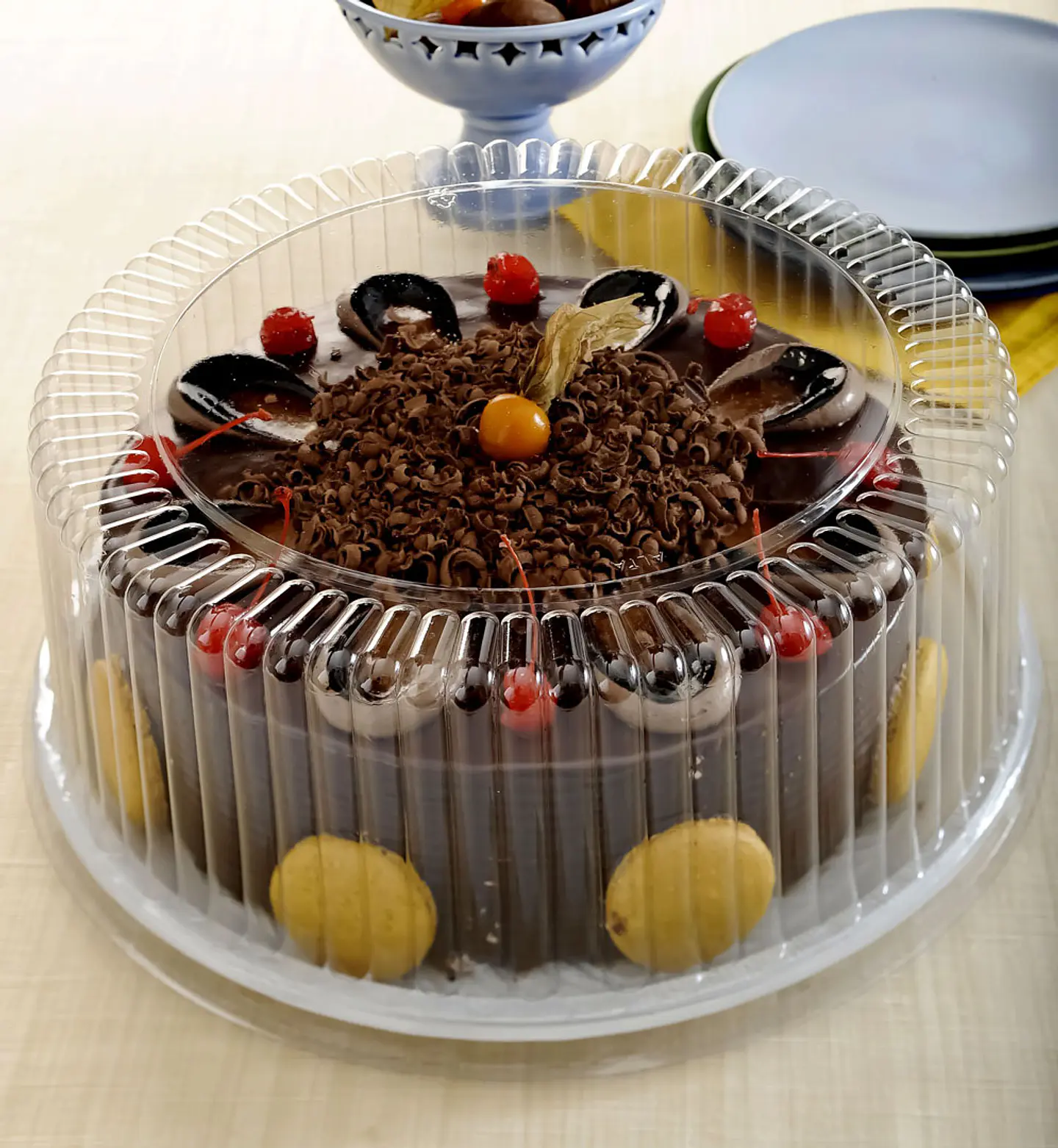 Porta Torta Alta base negra | 29,5cm 1