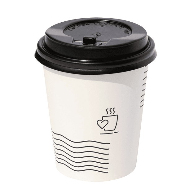 Vaso + Tapa 8 Oz x1.000 