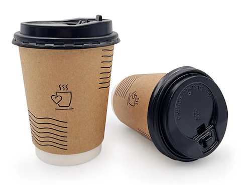 Vaso Doble Capa + Tapa 12 Oz x1.000