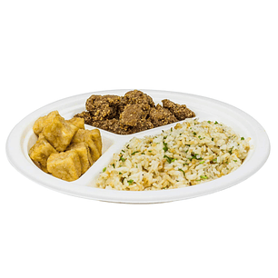 Plato Compostable 23cm con 3 División x500