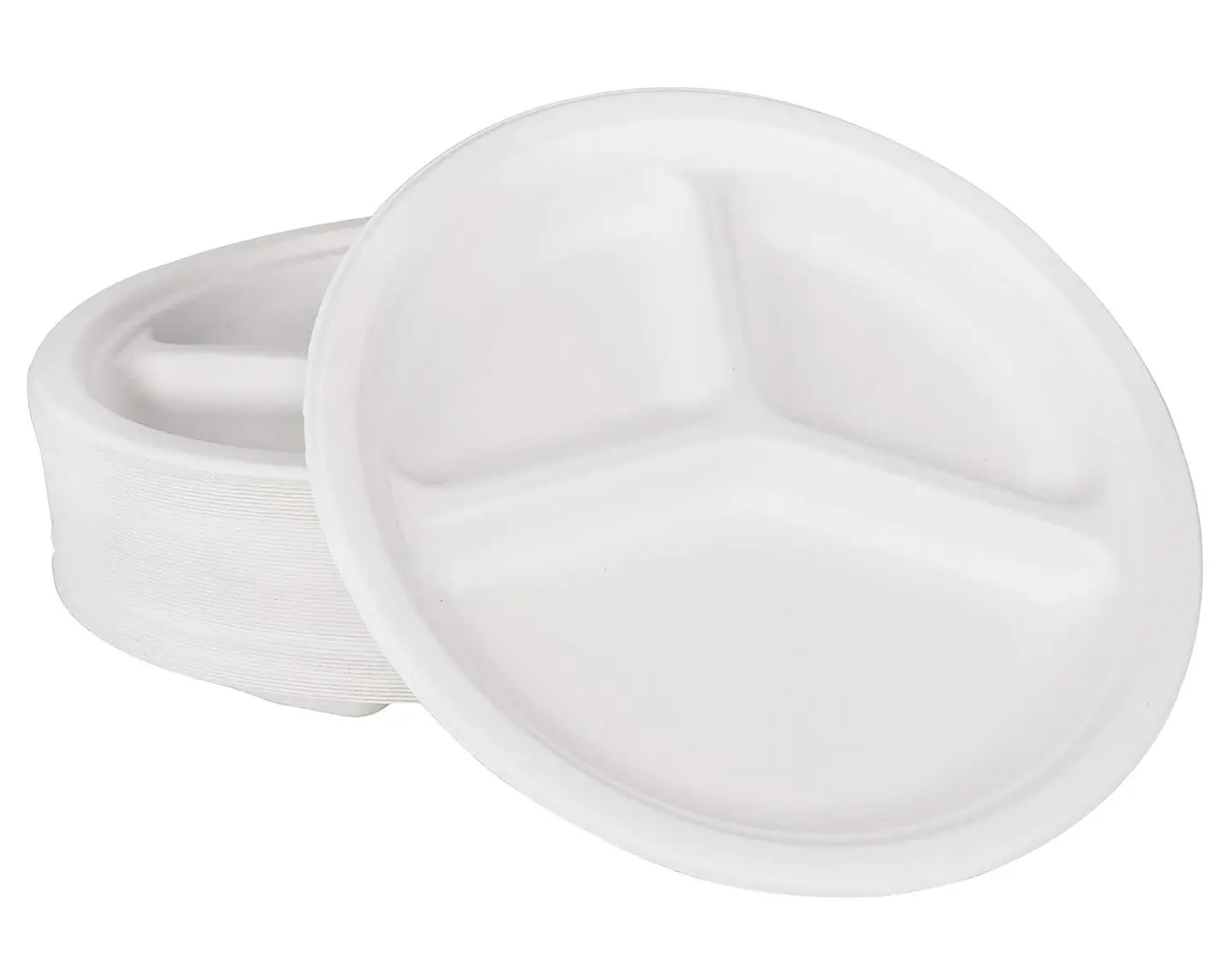 Plato Compostable 26cm con 3 División x500 2
