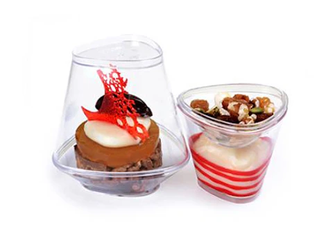 Vaso Postre Acrílico con tapa 180ml x280 und