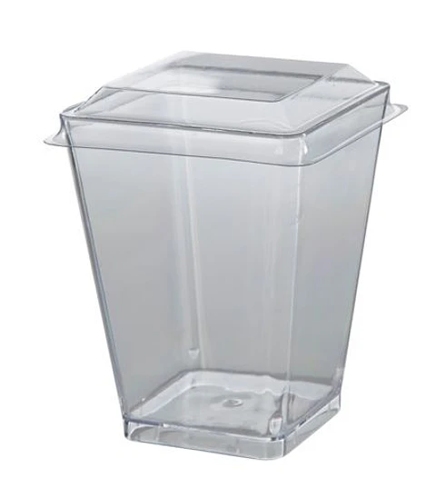 Vaso Postre Acrílico con tapa 150ml x1.000 und