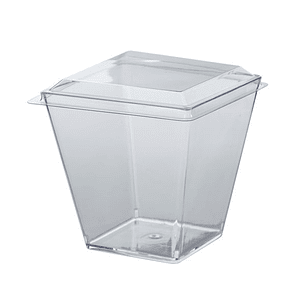 Vaso Postre Acrílico con tapa 240ml x1.000 und