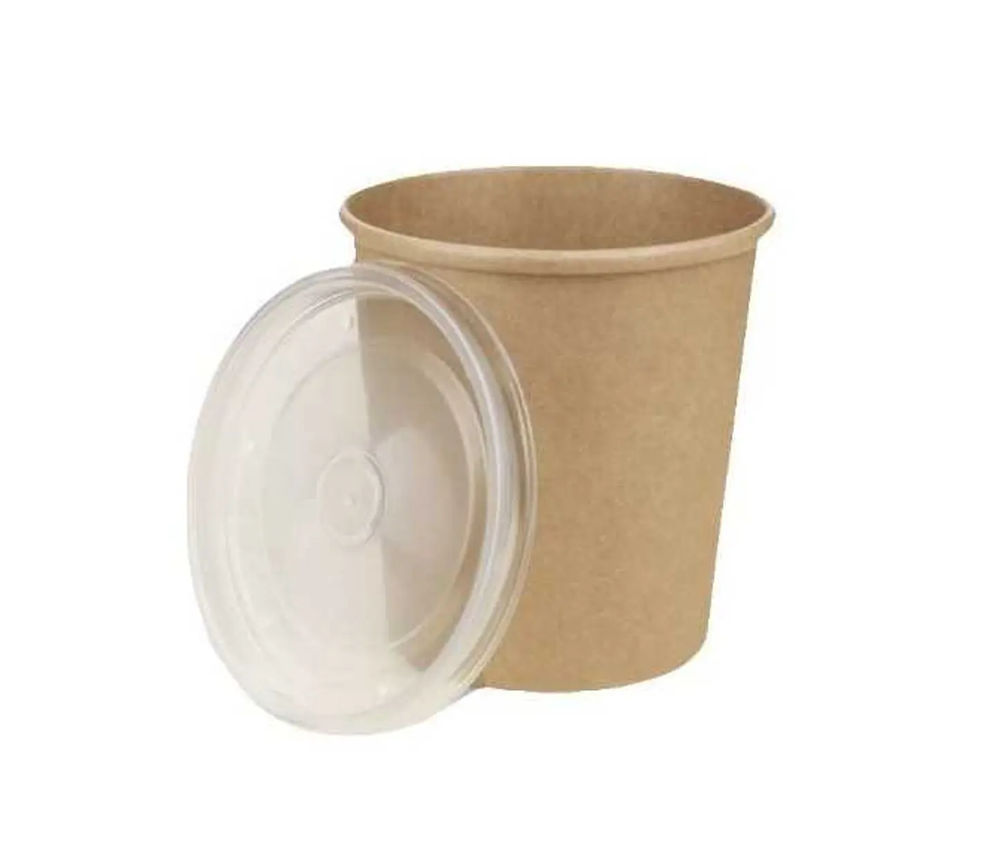 Pote Kraft con tapa pet 8 Oz x1.000 und 2