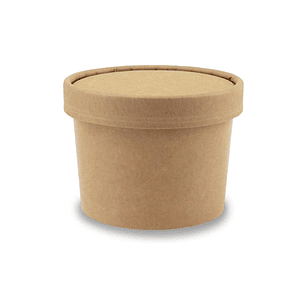 Pote Kraft con tapa 16 Oz/500ml x250 und