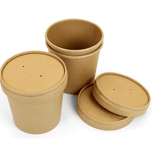 Pote Kraft con tapa 32 Oz/1.000ml x250 und