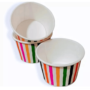 Pote Multicolor Sin Tapa 8 Oz x1.000