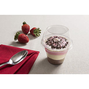 Vaso Pet + Tapa Domo con Hoyo 250cc x400