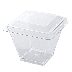 Vaso Postre Acrílico con tapa 60ml x1.000 und