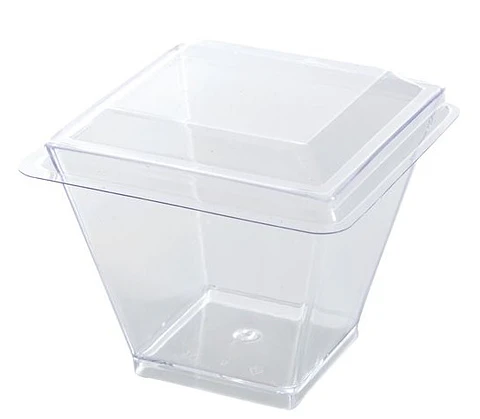 Vaso Postre Acrílico con tapa 60ml x1.000 und