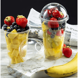 Vaso Pet 16 Oz Tapa Domo Con Hoyo x1.000 und