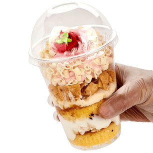 Vaso Pet 16 Oz Tapa Domo Sin Hoyo x1.000 und