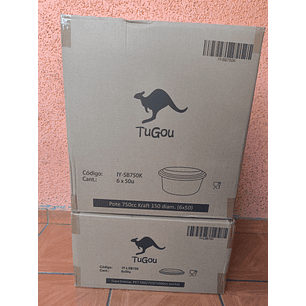 Bowl Kraft Con Tapa 750cc x300 und