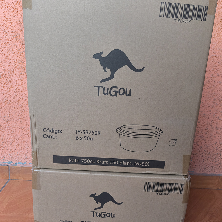 Bowl Kraft Con Tapa 750cc x300 und 2
