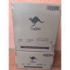 Bowl Kraft Con Tapa 1.000cc x300 und