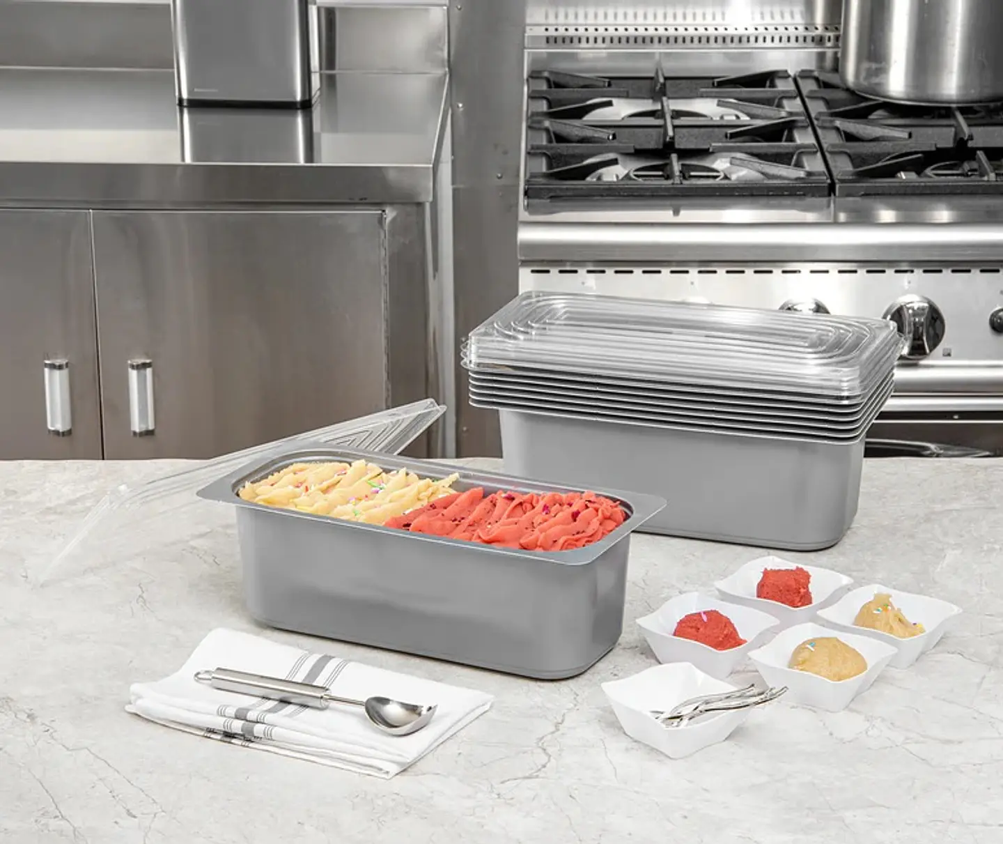 Cubeta - Bacha GRIS Con Tapa 5 Litros x200 und 2