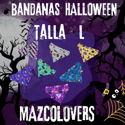 Bandana para Mascotas – Edición Especial Halloween Talla L