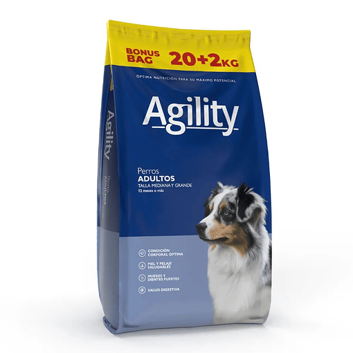 Agility Perro Adulto Raza Mediana y Grande 20 Kg
