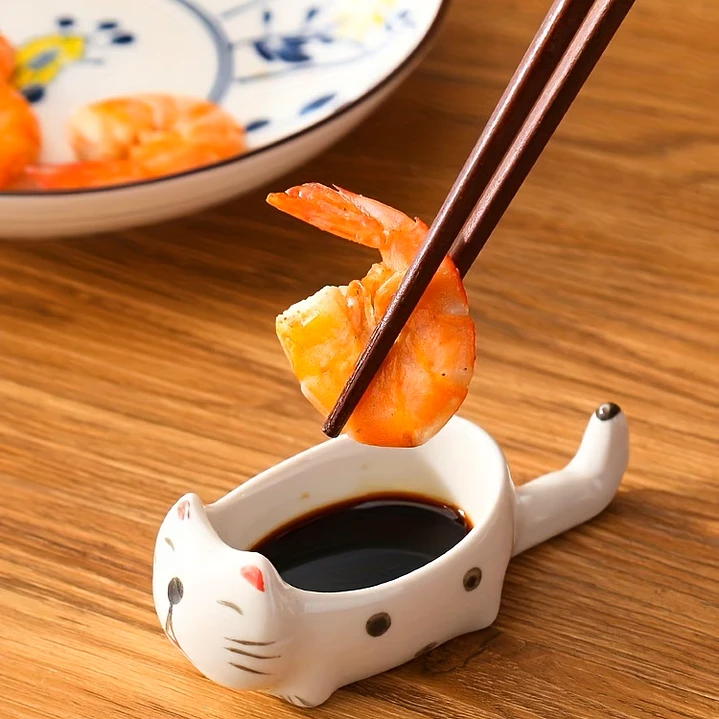 Plato pequeño de cerámica con forma de Gato 7