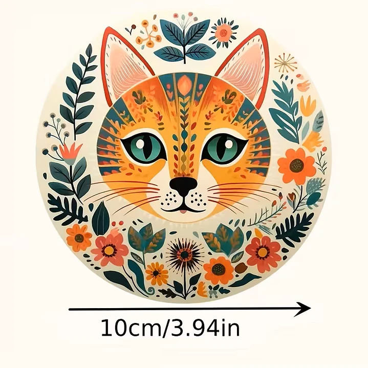 6 Piezas de Posavasos Encantadores con Diseño Felino Electrico 5