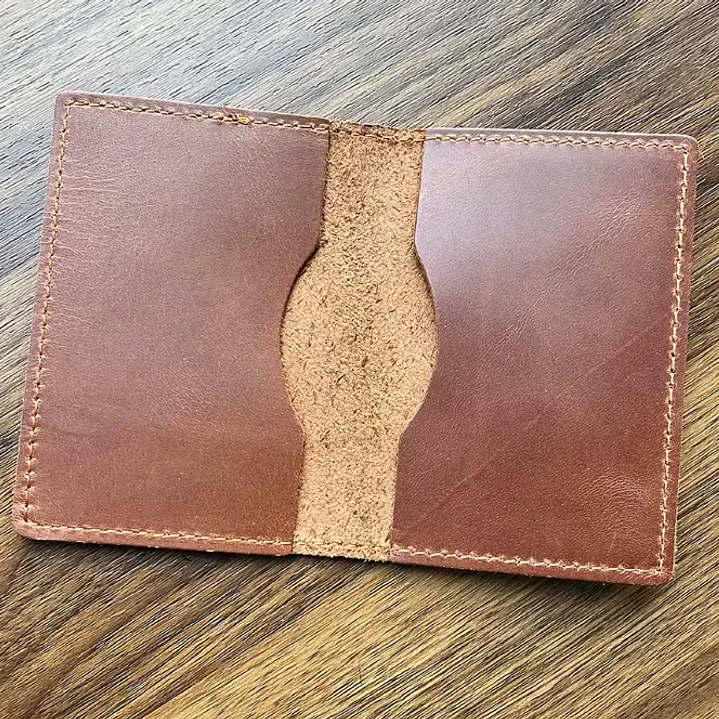 Billetera de cuero genuino hecho a mano de lujo  1