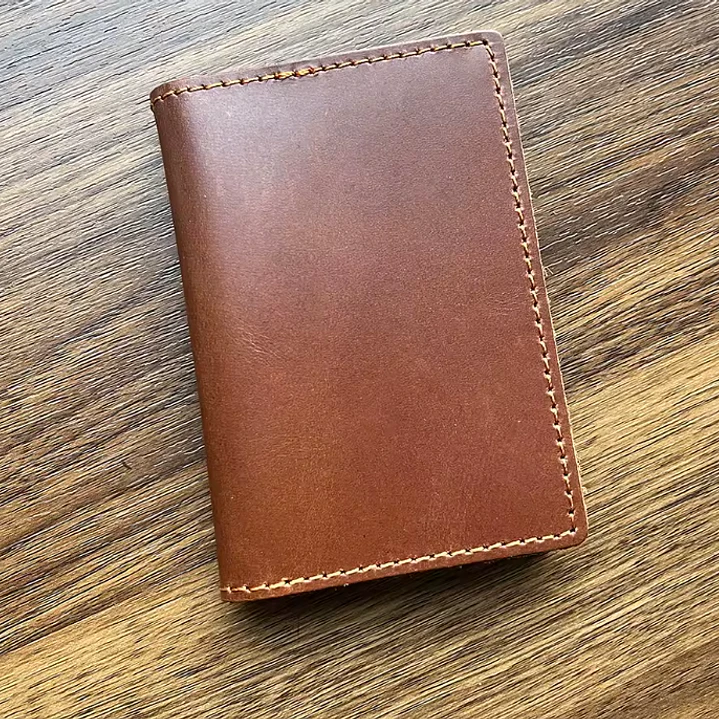 Billetera de cuero genuino hecho a mano de lujo  4