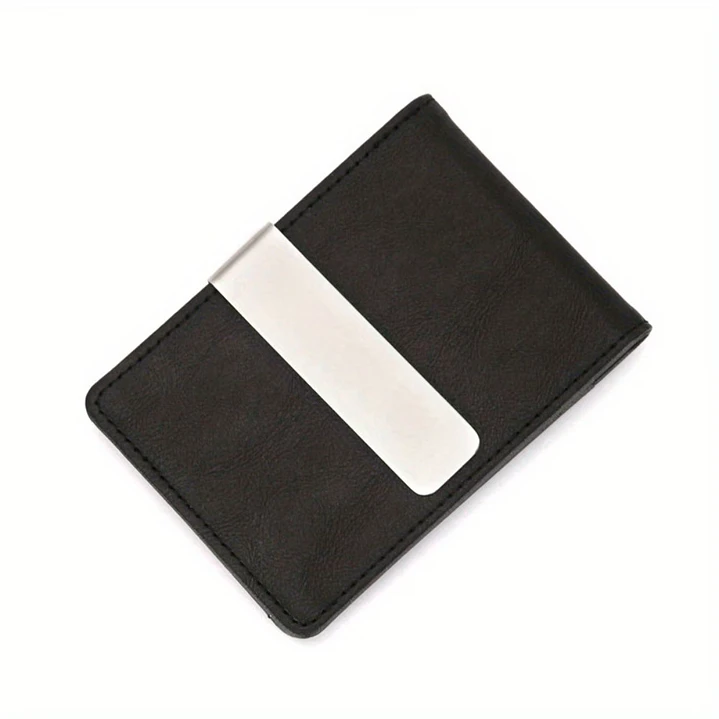 Billetera creativa popular de cuero sintético color negro 4