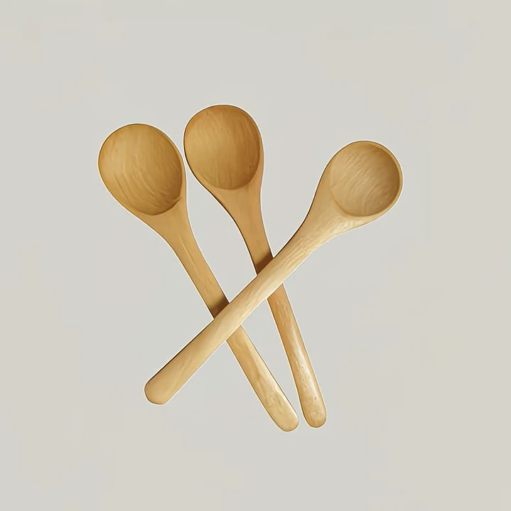 10 cucharas de bambú con mango largo 1