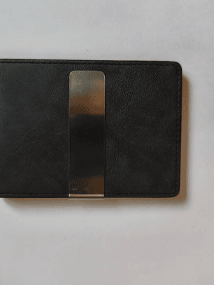 Billetera De Cuero Pu Color negro