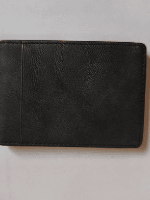 Billetera De Cuero Pu Color negro