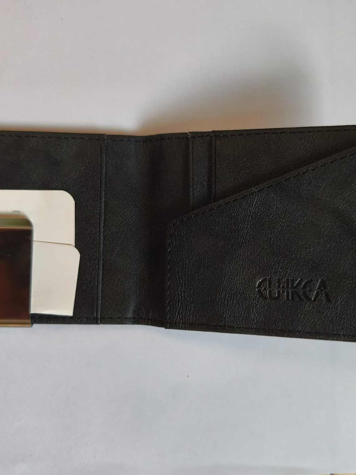 Billetera De Cuero Pu Color negro 4