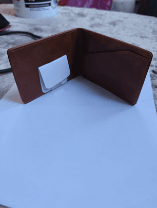 Billetera De Cuero Pu Color Cafe