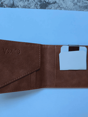 Billetera De Cuero Pu Color Cafe