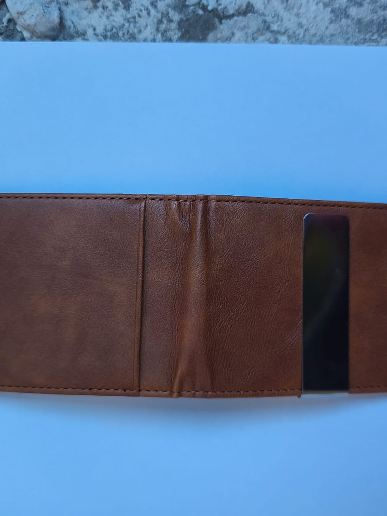 Billetera De Cuero Pu Color Cafe 4