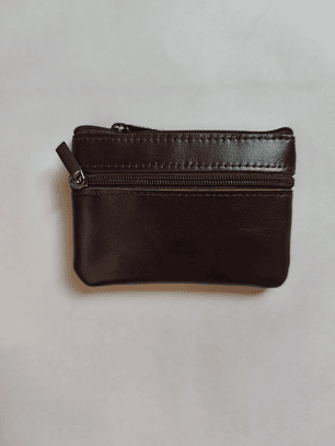 Mini monedero de cuero genuino