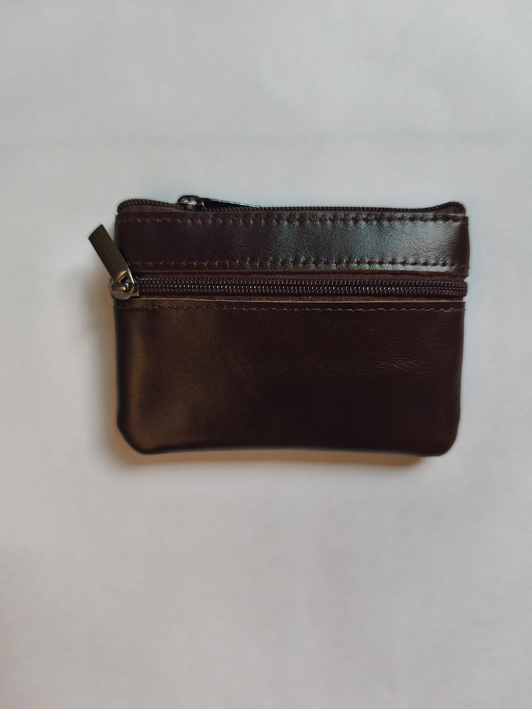 Mini monedero de cuero genuino 1