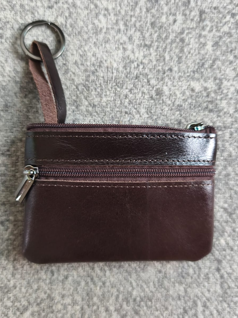 Mini monedero de cuero genuino 3
