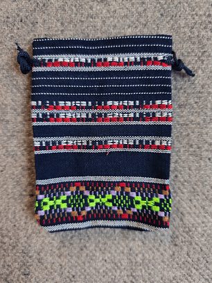 12 Bolsas de Regalo con Cordón a Rayas de Estilo Étnico