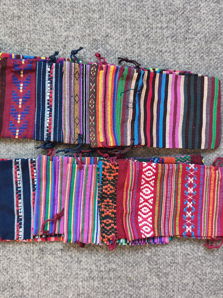 12 Bolsas de Regalo con Cordón a Rayas de Estilo Étnico 4