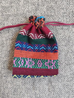 12 Bolsas de Regalo con Cordón a Rayas de Estilo Étnico