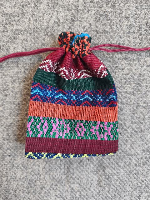 12 Bolsas de Regalo con Cordón a Rayas de Estilo Étnico