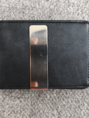 Billetera De Cuero Pu Color negro