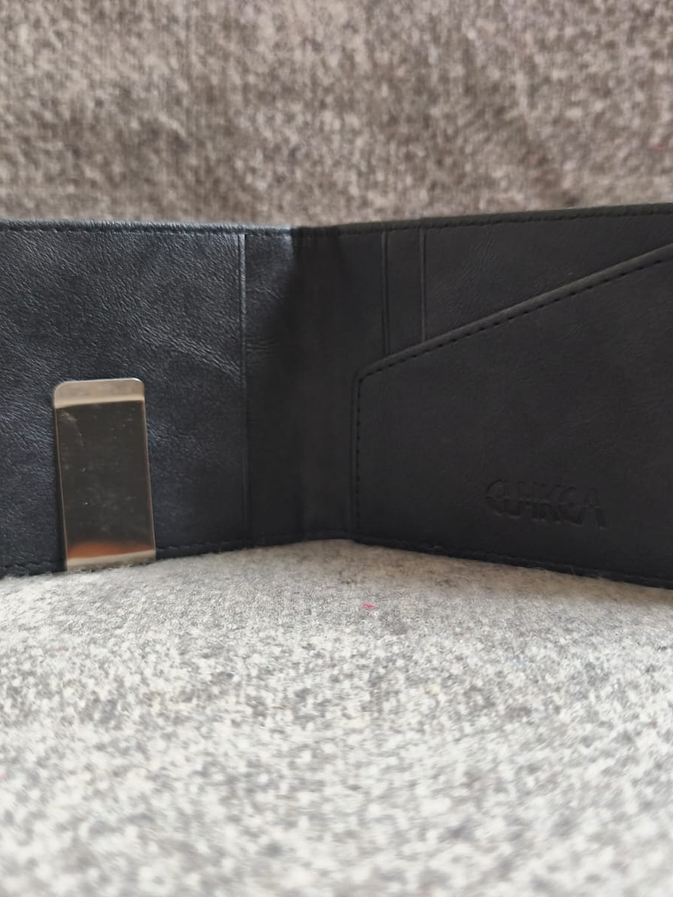 Billetera De Cuero Pu Color negro 5