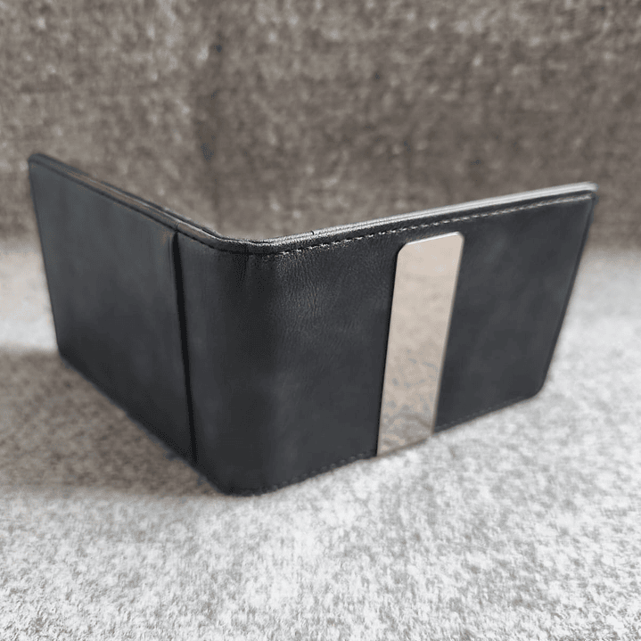 Billetera De Cuero Pu Color negro 6