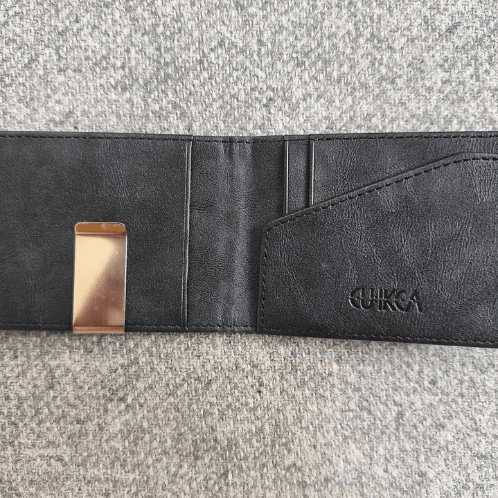 Billetera De Cuero Pu Color negro 4