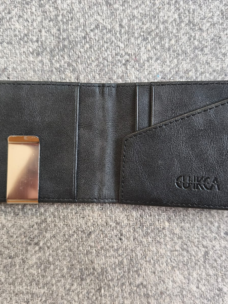 Billetera De Cuero Pu Color negro 4